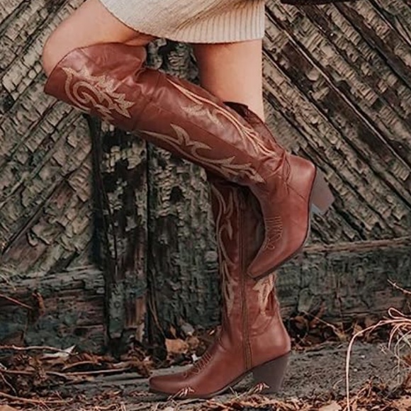 Shoes Knee High Cowgirl Boots Poshmark